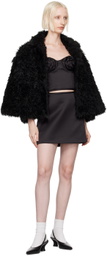 Marc Jacobs Black 'The Satin Rose' Corset