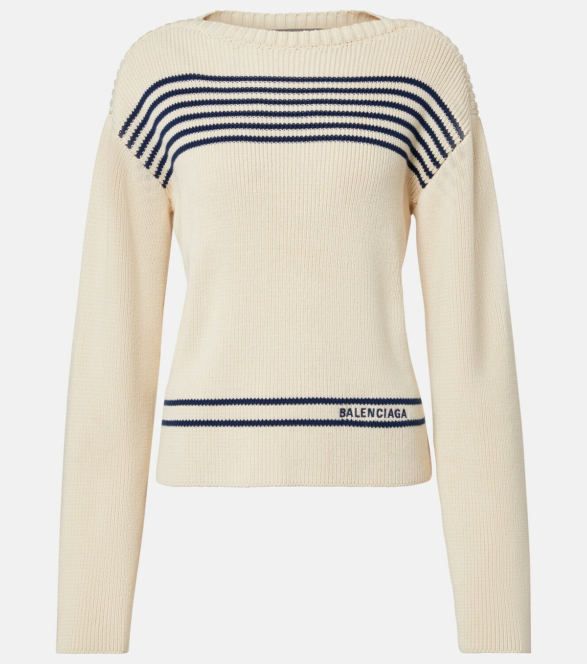 Balenciaga Striped cotton sweater