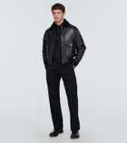 Givenchy Shearling-trimmed leather jacket