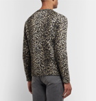 SAINT LAURENT - Leopard-Jacquard Knitted Sweater - Leopard print