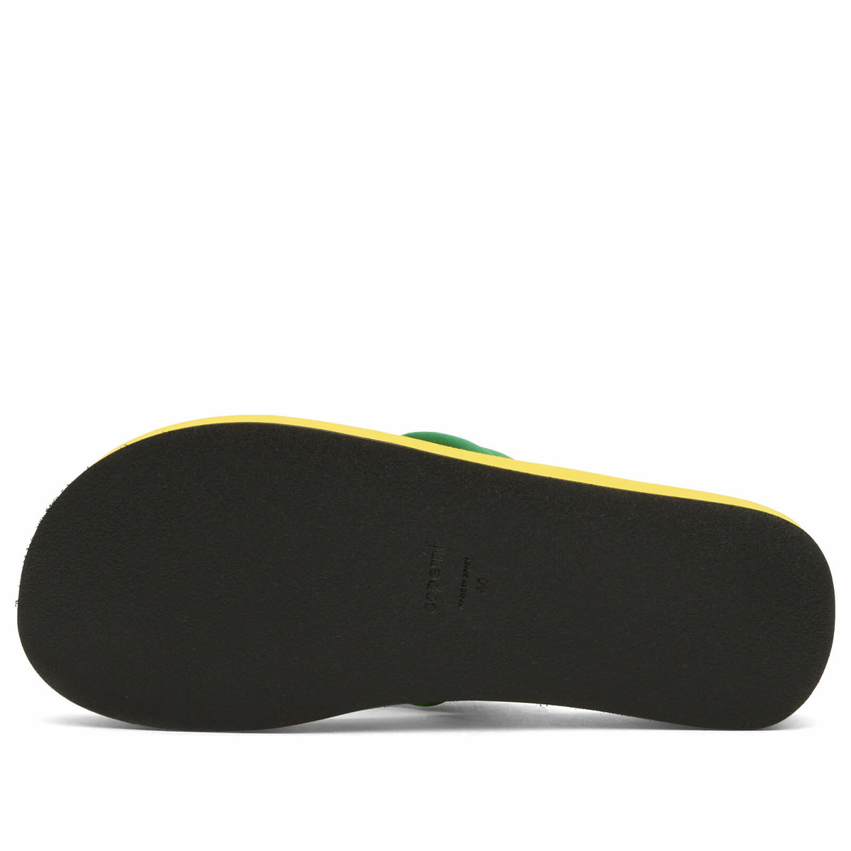 Coperni Women's FOAM FLIP FLOPS in Green-Yellow