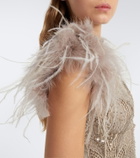 Georges Hobeika Embellished guipure lace gown