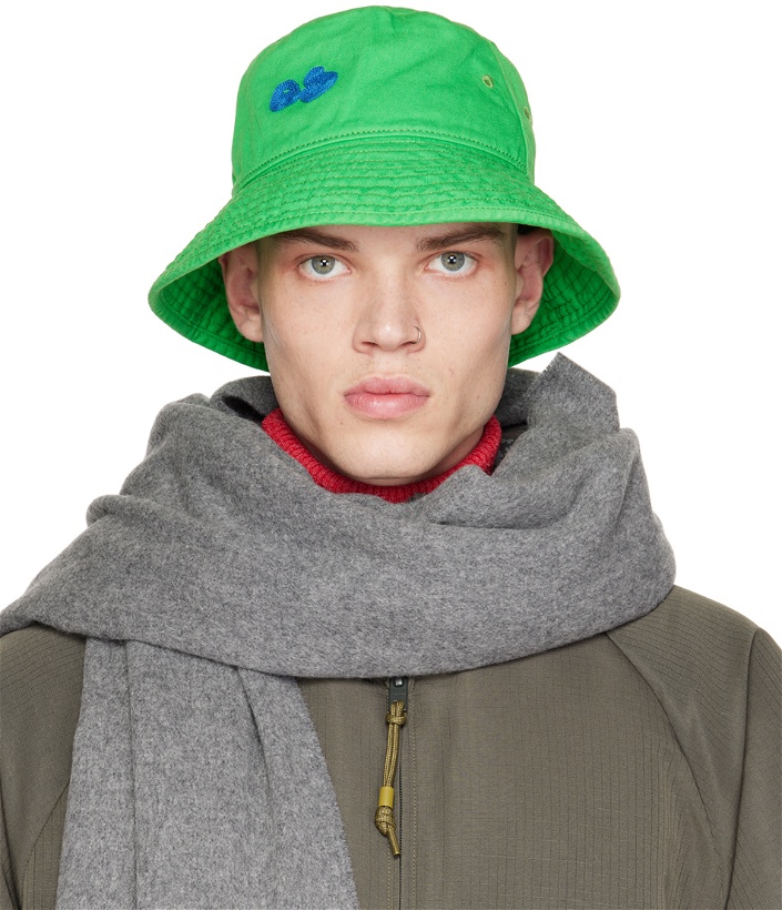 Photo: Acne Studios Green Embroidered Bucket Hat