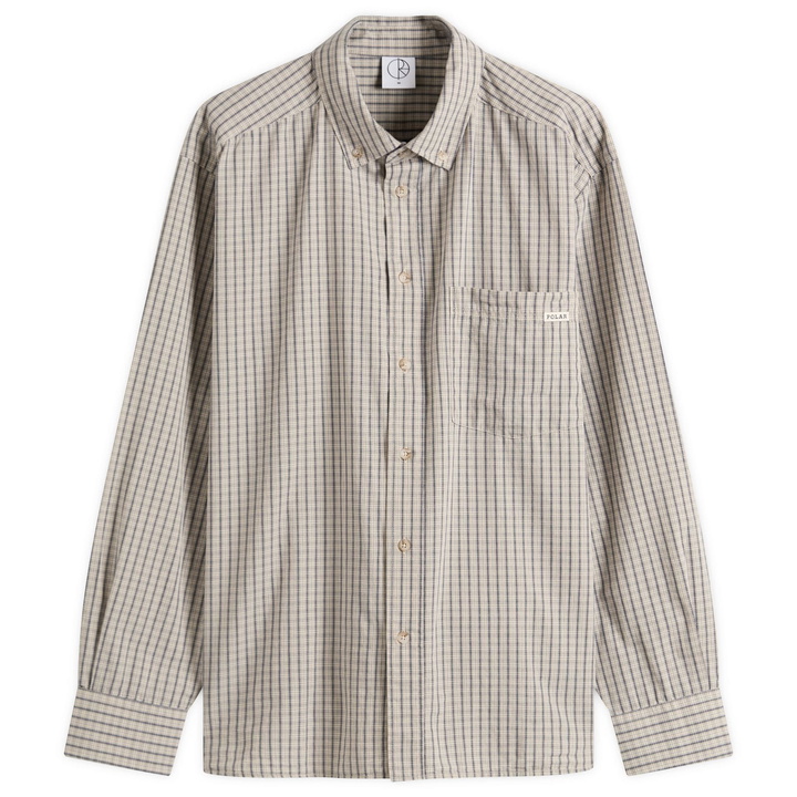 Photo: Polar Skate Co. Men's Ben Shirt in Ivory Check