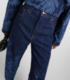 Alanui Jungle printed high-rise jeans