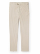 Brunello Cucinelli - Slim-Fit Cotton-Blend Twill Trousers - Neutrals