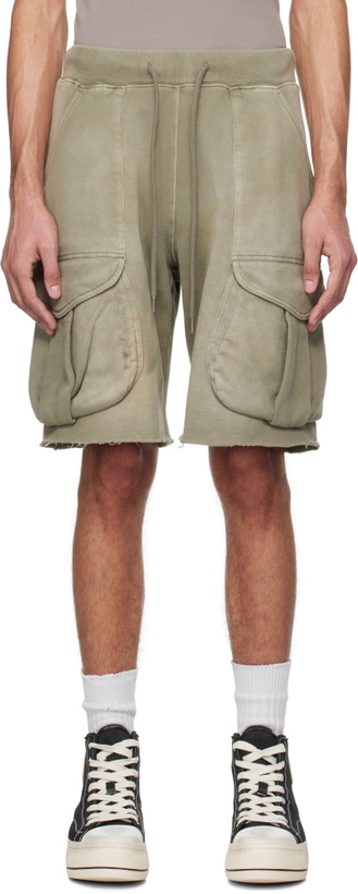 Photo: R13 Green Multipocket Relaxed Sweat Shorts