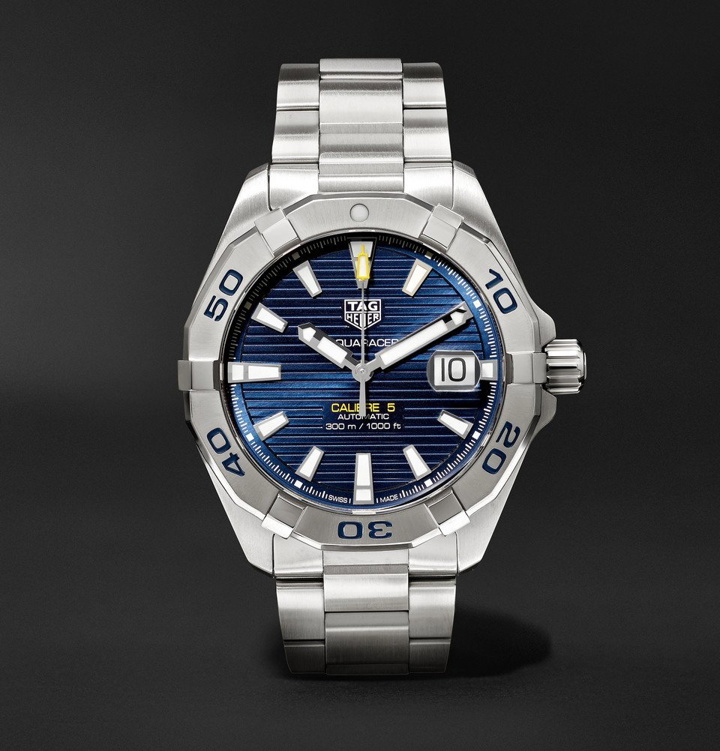 Photo: TAG Heuer - Aquaracer Automatic 40.5mm Steel Watch - Men - Blue