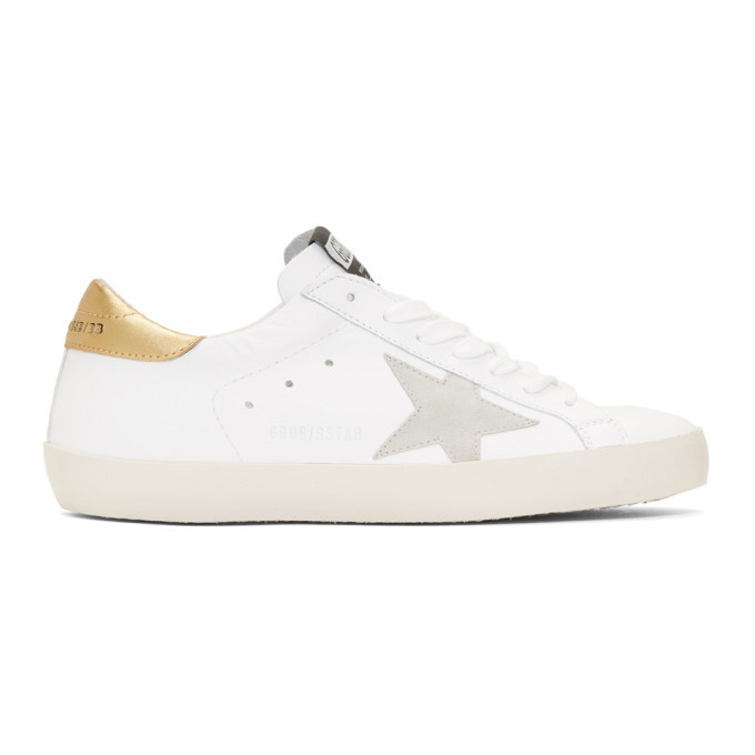 Photo: Golden Goose White and Gold Superstar Sneakers