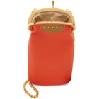 Marni Red and Brown Mini Clasp Phone Pouch