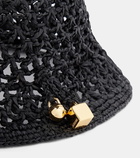 Jacquemus Le Bob Spiaggia raffia bucket hat