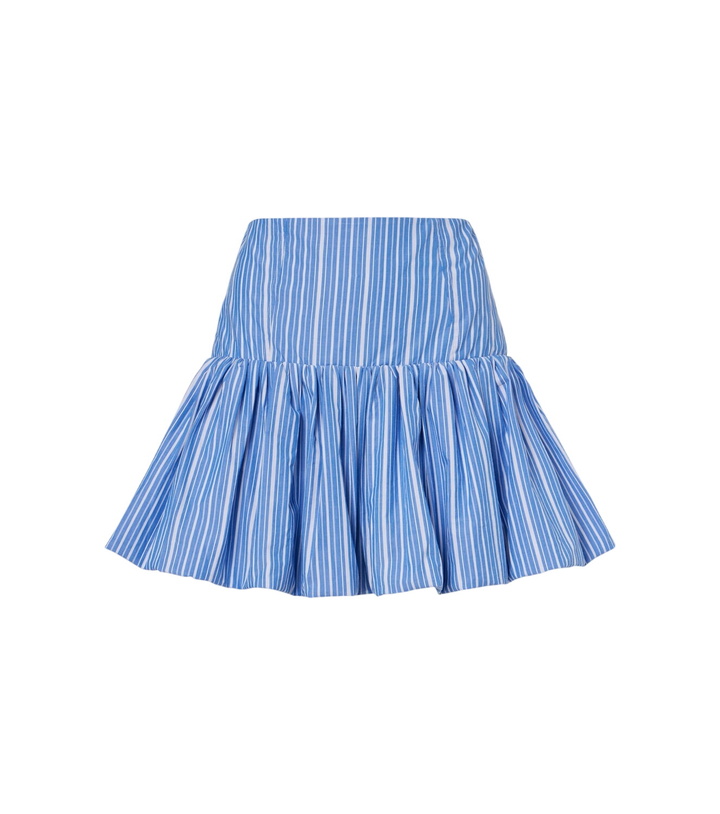 Photo: Ganni Striped cotton poplin miniskirt