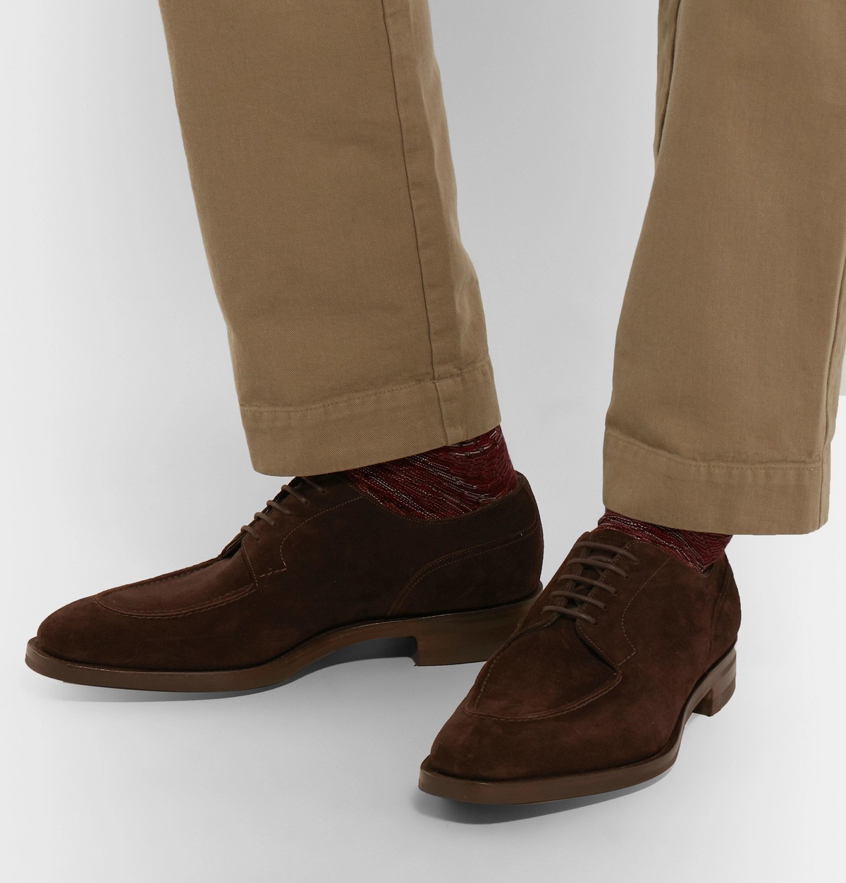 Edward Green - Dover Suede Derby Shoes - Brown Edward Green