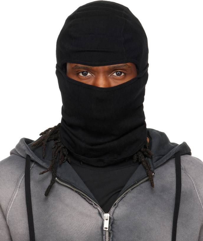 Photo: thom/krom Black Cashmere Blend Performance Knit Balaclava