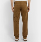 Aspesi - Tapered Garment-Dyed Cotton-Twill Trousers - Brown