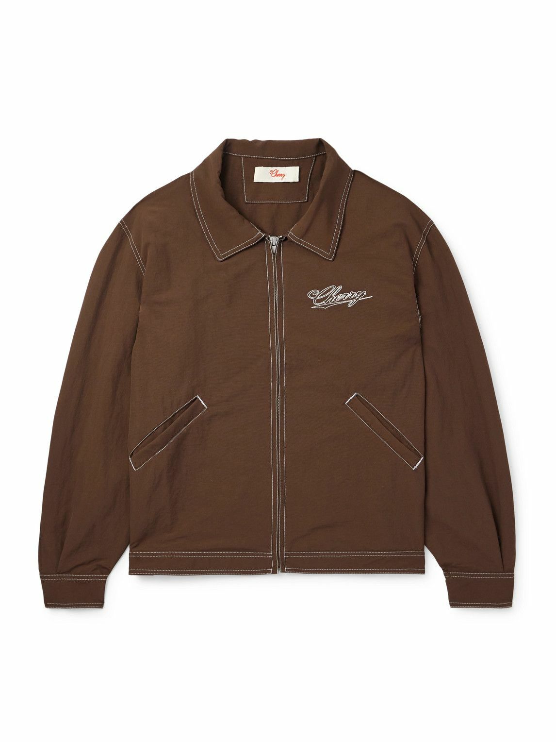 Cherry Los Angeles - Jersey Zip-Up Jacket - Blue CHERRY LA
