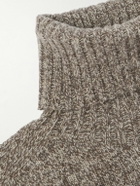 Altea - Wool and Cashmere-Blend Rollneck Sweater - Brown