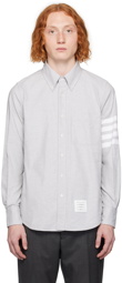 Thom Browne Gray 4-Bar Shirt