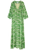 Bernadette Georgio Floral-print Velvet Maxi Dress Multi Print