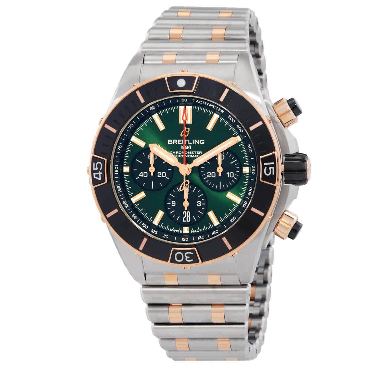 Breitling Chronomat B01 Chronograph Automatic Green Dial Mens Watch UB0136251L1U1
