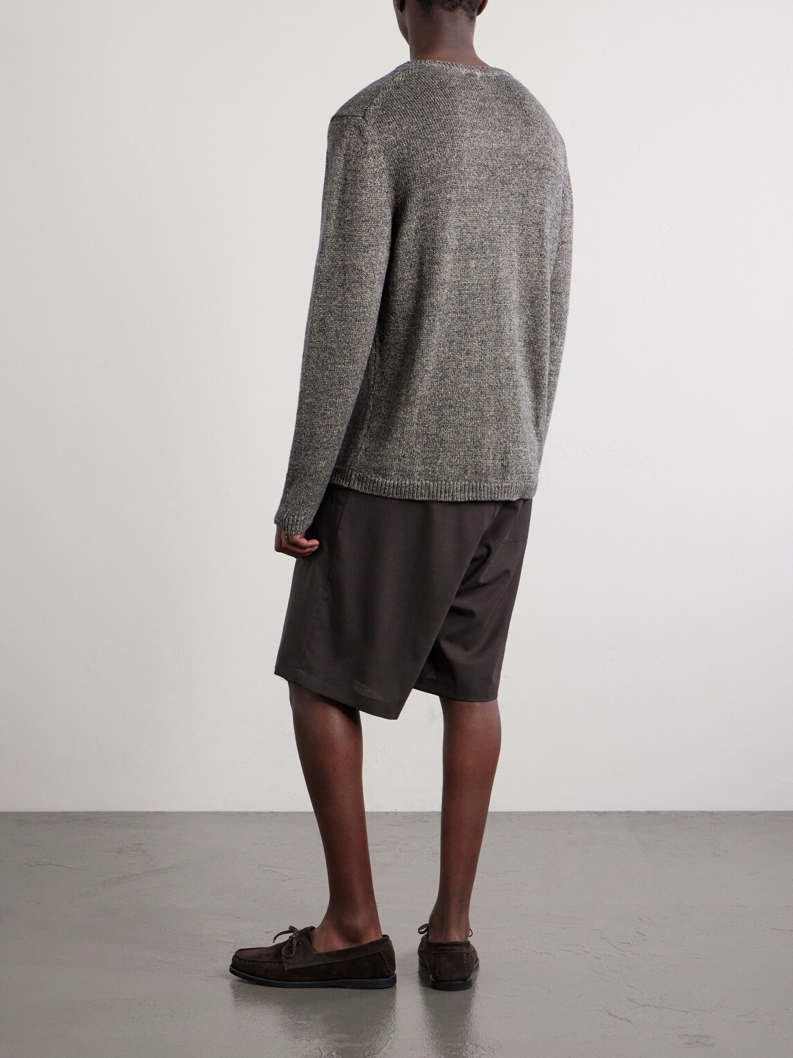Massimo Alba - Leo Knitted Linen Sweater - Gray