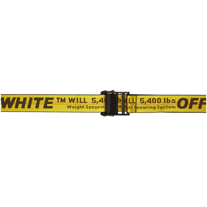 Off-White Yellow Classic Industrial Belt Off-White