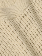 NN07 - Huxley 6636 Pointelle-Knit Organic Cotton Sweater Vest - Neutrals