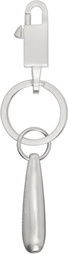 Rick Owens Silver Hollywood Teardrop Keychain