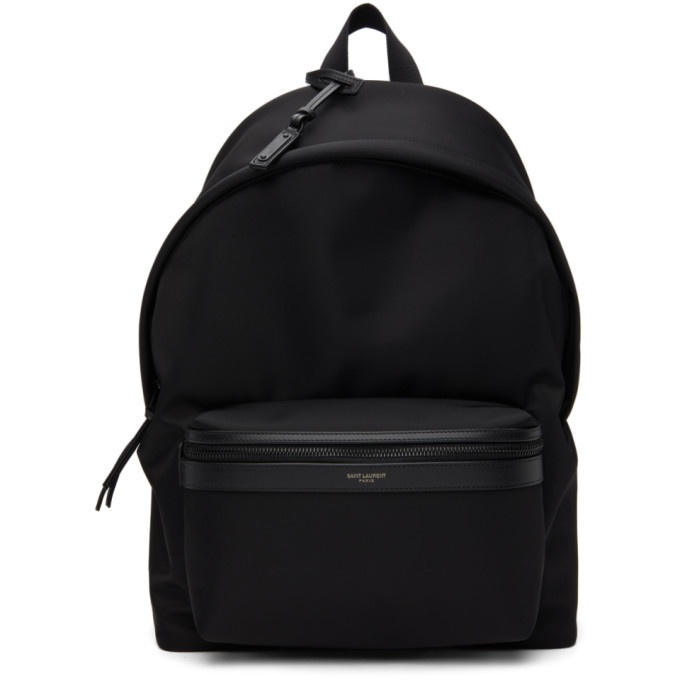 Photo: Saint Laurent Black Nylon City Backpack