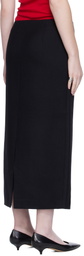 Arch The Black Silk Simple Maxi Skirt