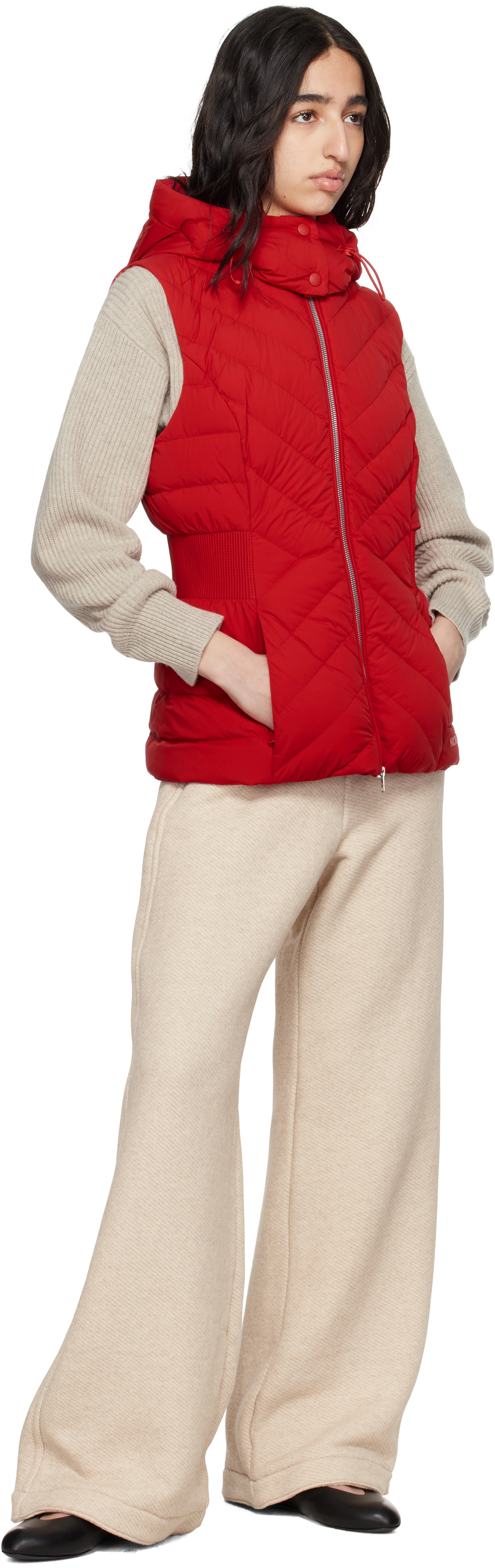 MACKAGE Red Hoshi Hooded Light Down Vest