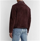 Levi's Vintage Clothing - Leather-Trimmed Suede Trucker Jacket - Brown