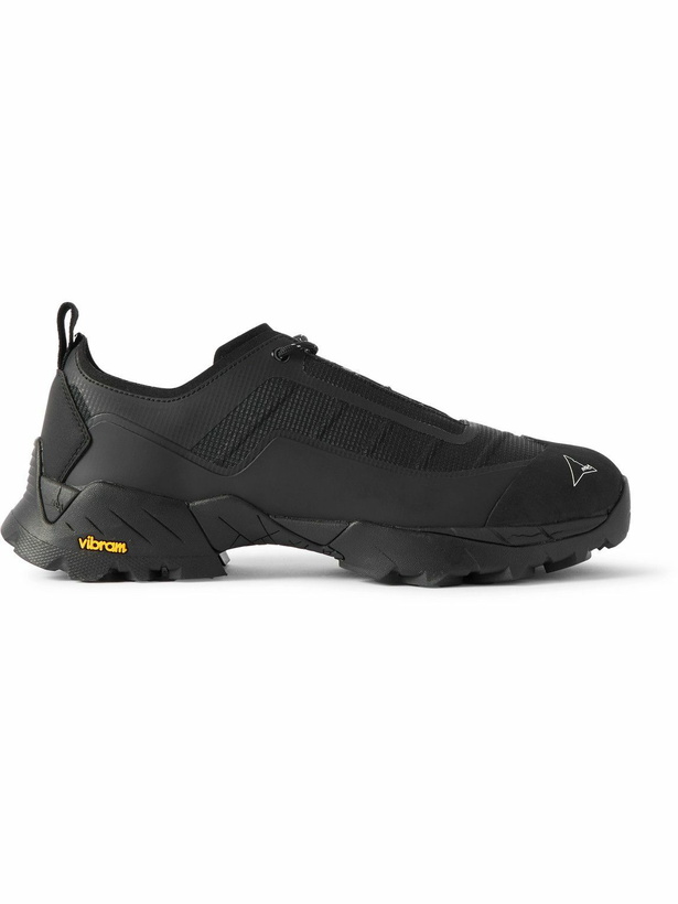Photo: ROA - Katharina Light Rubber and Leather-Trimmed Ripstop Sneakers - Black