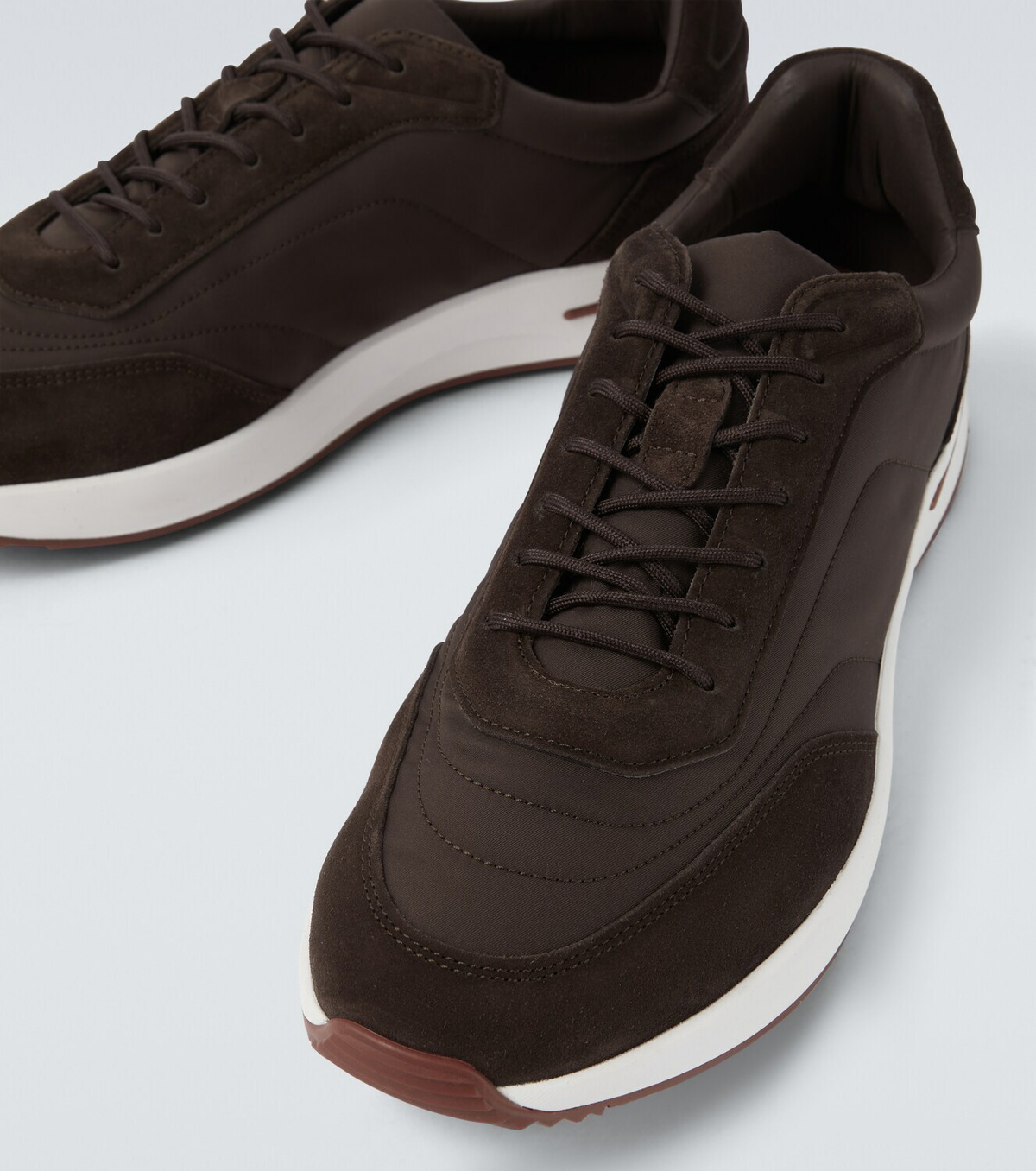 Loro Piana Week End Walk suede-trimmed sneakers