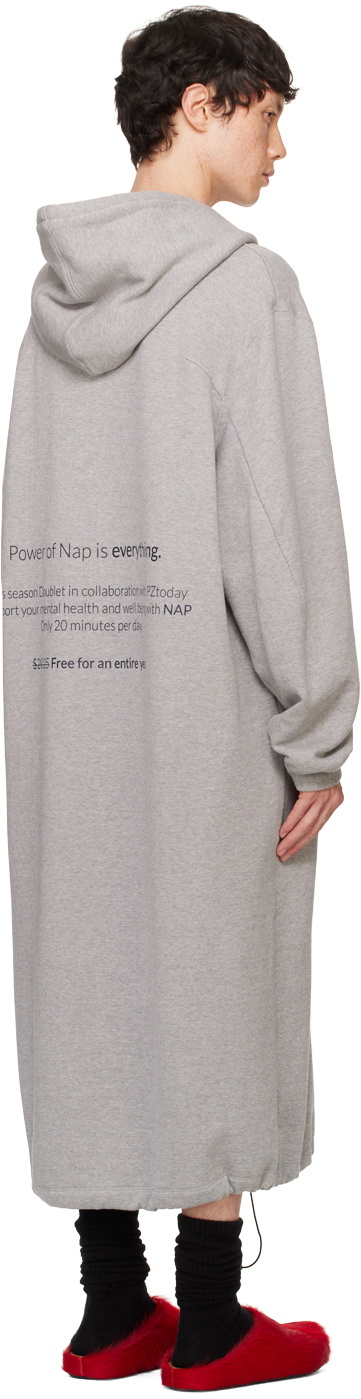doublet Gray 'Power Nap' Hoodie Doublet