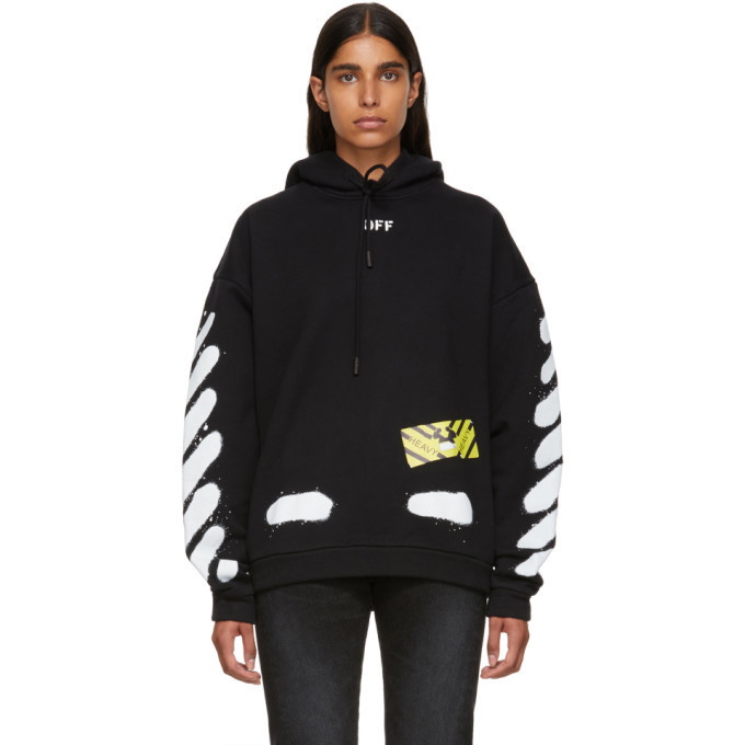 Photo: Off-White Black and White Spray Painted Hoodie