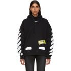 Off-White Black and White Spray Painted Hoodie