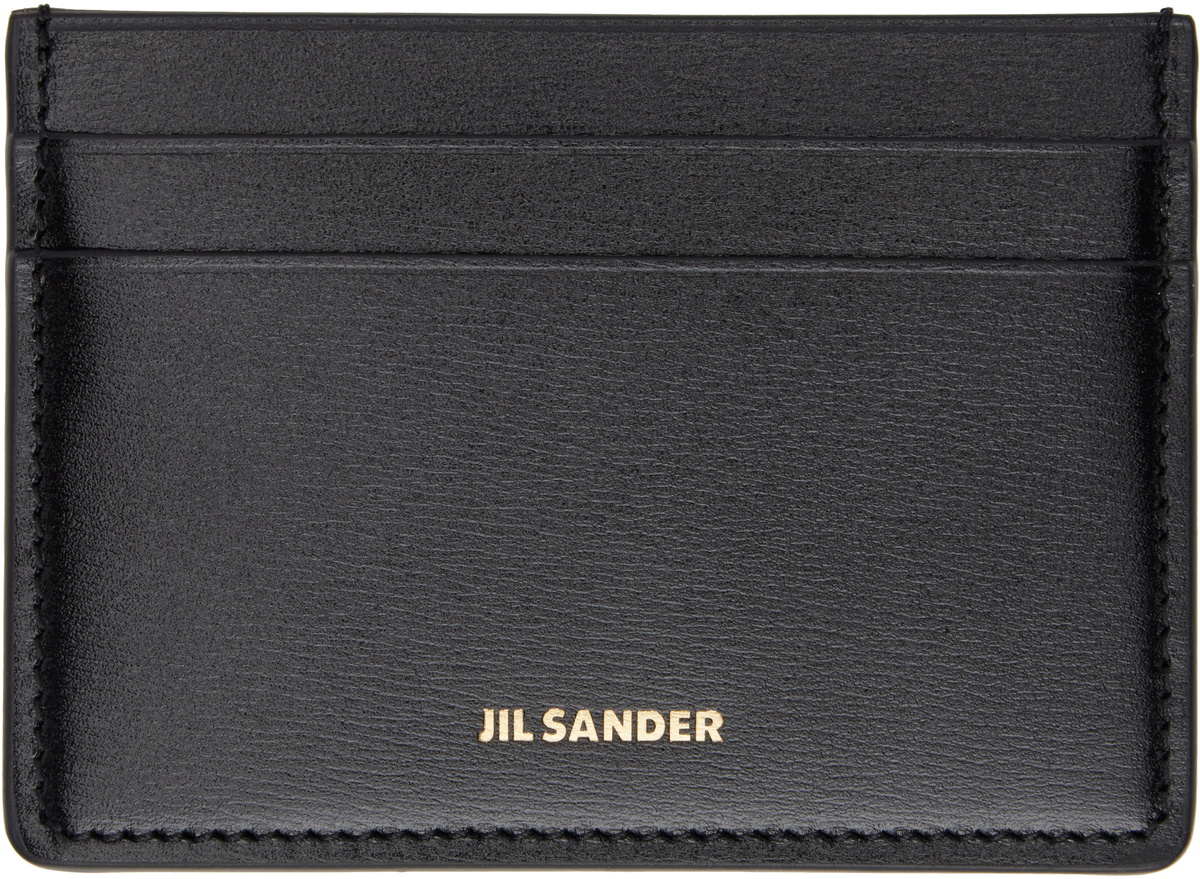 Jil Sander Black Credit Card Holder