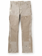 Gallery Dept. - La Flare Carpenter Slim-Fit Distressed Paint-Splattered Jeans - Gray