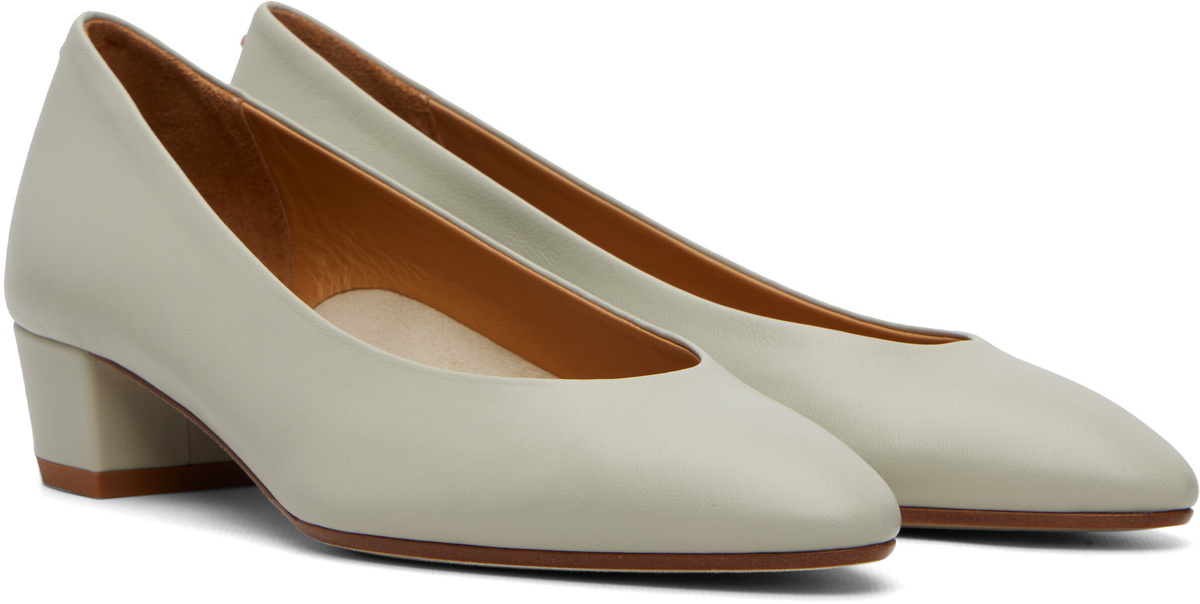 Aeyde Gray Helia Low-Cut Heels