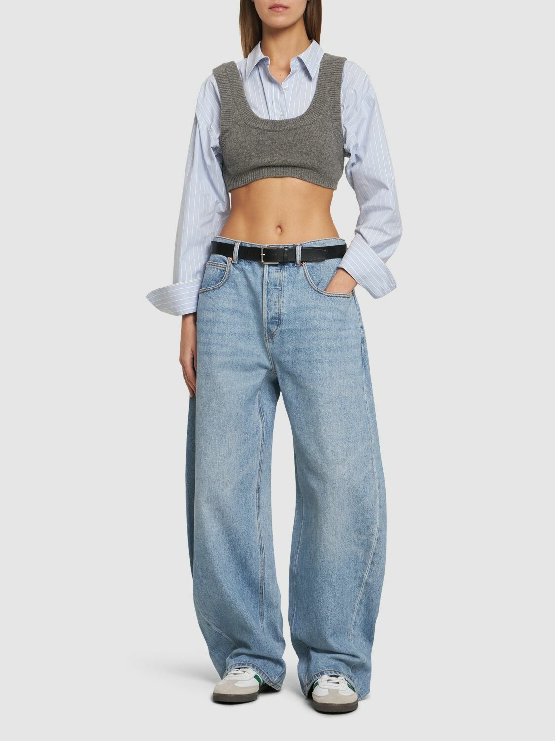 【関税込】Alexander Wang アレキサンダーワン LOW RISE JEANS Oversized Low Rise Jeans in CLASSIC LIGHT INDIGO