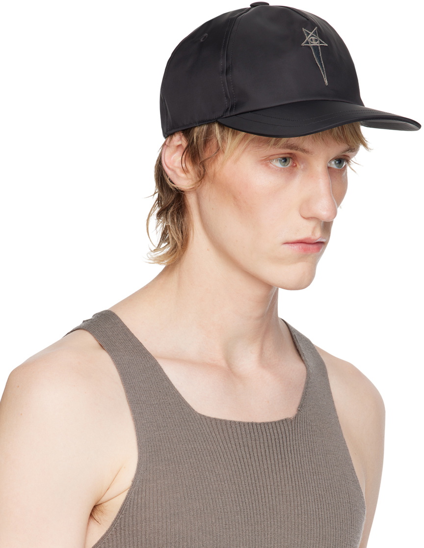 Rick Owens Black Champion Edition Baseball Cap Rick Owens