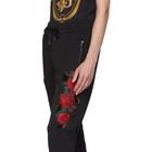 Dolce and Gabbana Black Roses Lounge Pants