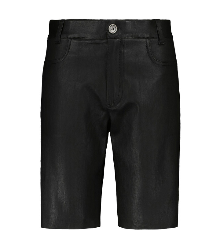 Photo: Stouls Sofiane leather Bermuda shorts