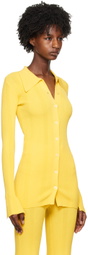 REMAIN Birger Christensen Yellow Refined Cardigan