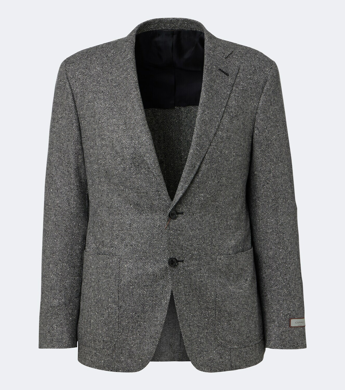 Canali Herringbone wool and cashmere blazer
