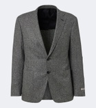 Canali Herringbone wool and cashmere blazer