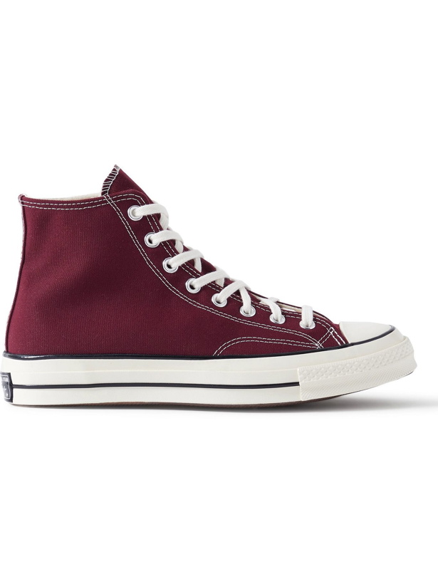 Photo: Converse - Chuck 70 Recycled Canvas High-Top Sneakers - Burgundy