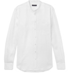 Thom Sweeney - Slim-Fit Grandad-Collar Linen Shirt - Men - White