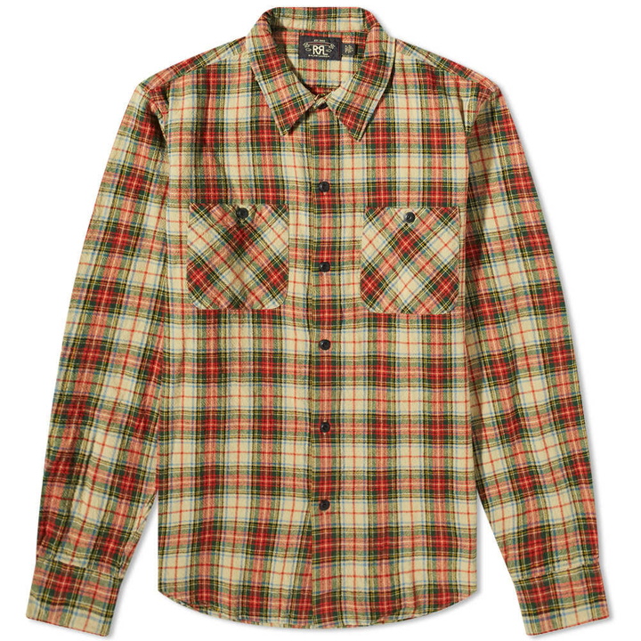 Photo: RRL Men's Universal Check Shirt in Cream/Multi